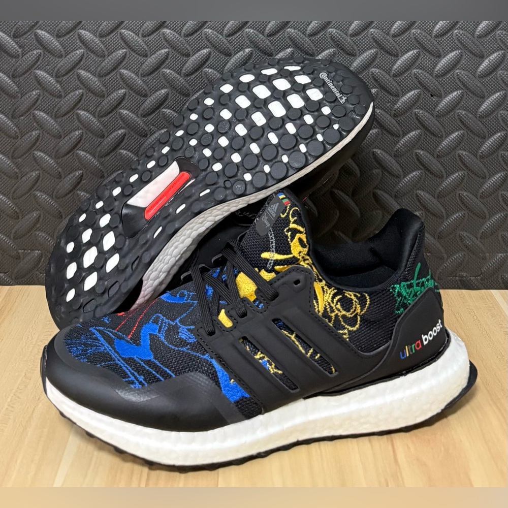 adidas x Disney Ultraboost DNA Goofy Junior Black FX0227 Youth Size 6 Womens 7